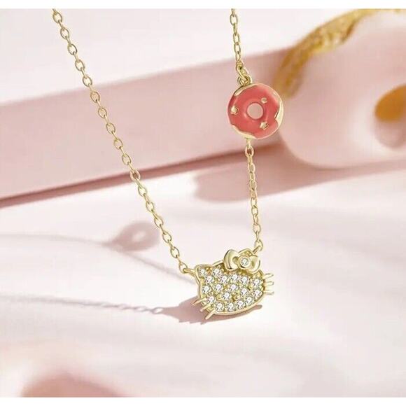 🔥Hello Kitty Pendant Necklace Cartoon Jewelry BNWT🔥 - Picture 1 of 4